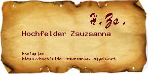 Hochfelder Zsuzsanna névjegykártya